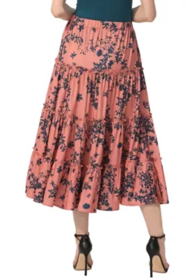Tiered Midi Skirt