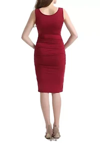 Maternity Delia Ruched  Midi Dress