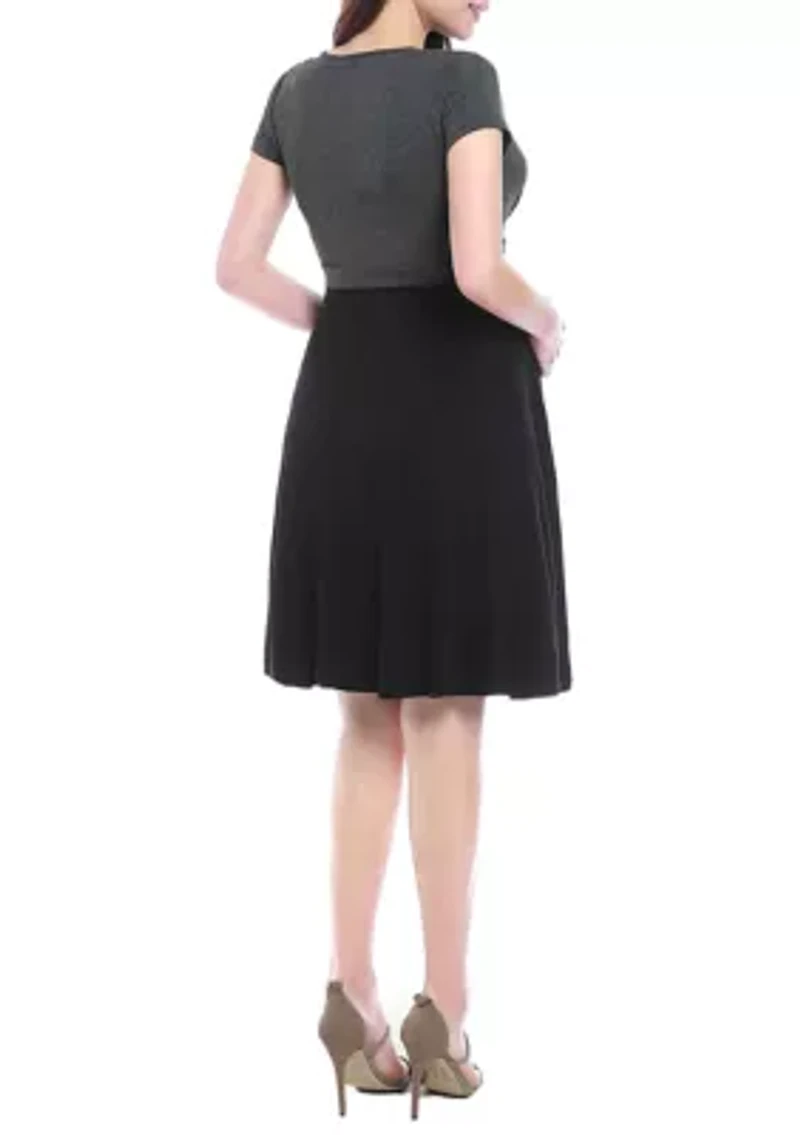 Maternity Sarah Faux Wrap  Nursing Dress