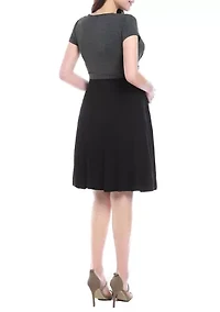 Maternity Sarah Faux Wrap  Nursing Dress