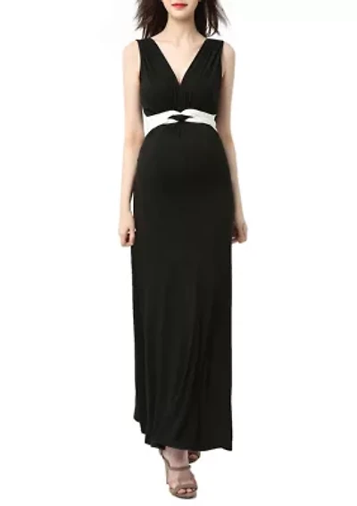 Maternity Scarlett Colorblock  Maxi Dress