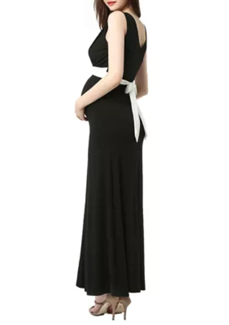 Maternity Scarlett Colorblock  Maxi Dress