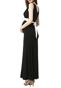 Maternity Scarlett Colorblock  Maxi Dress