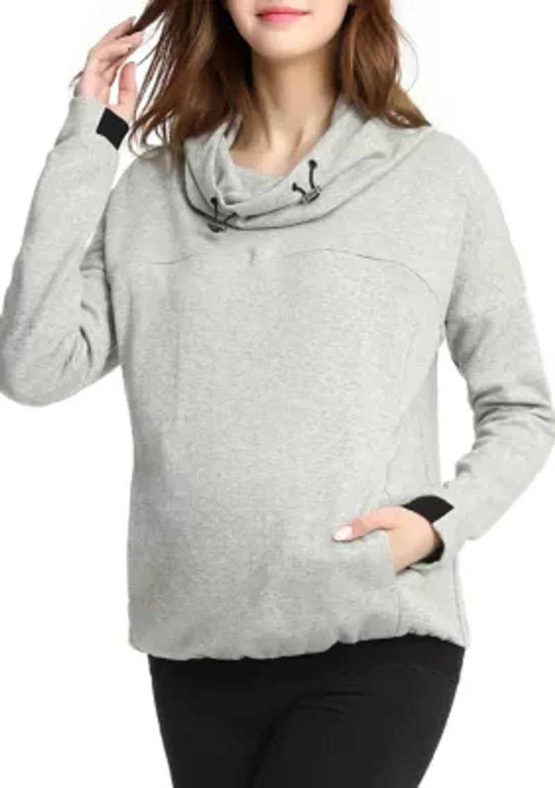 Maternity Samara Cowl Neck Nursing Hoodie