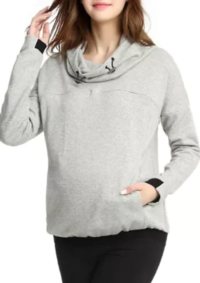 Maternity Samara Cowl Neck Nursing Hoodie