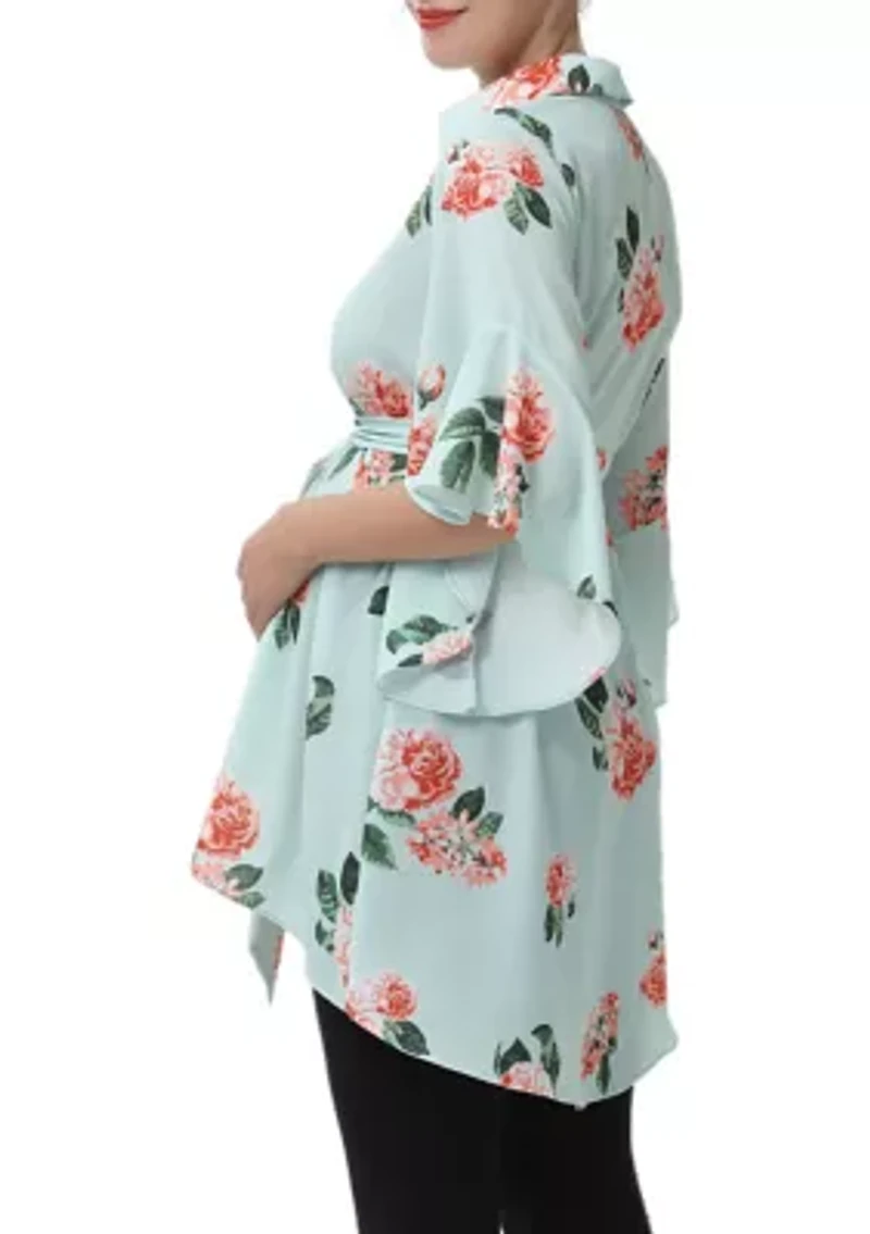 Maternity Emma Belted Nursing Blouse