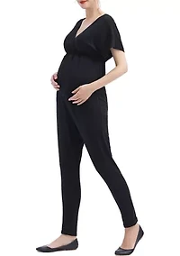 Maternity Lue V-Neck Nursing Jumpsuit