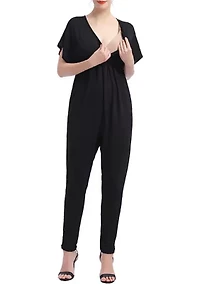 Maternity Lue V-Neck Nursing Jumpsuit