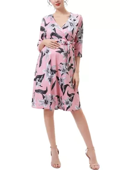 Materity Gracie Faux Wrap Dress