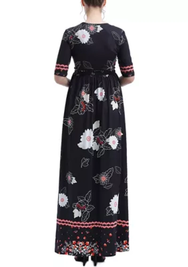 Materity Eira V-Neck Maxi Nursing Dress