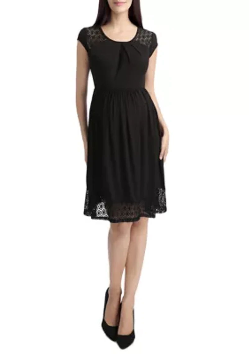 Maternity Lacey Accent Skater Dress