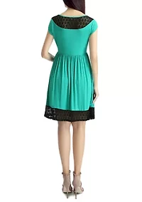 Maternity Lacey Accent Skater Dress