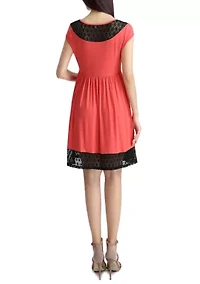 Maternity Lacey Accent Skater Dress