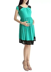 Maternity Lacey Accent Skater Dress