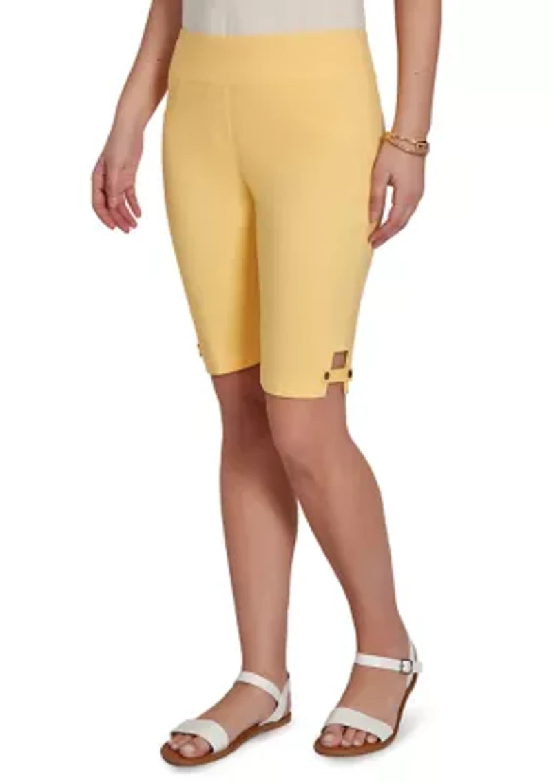 Women's Solid Tech Stretch Bermuda Shorts