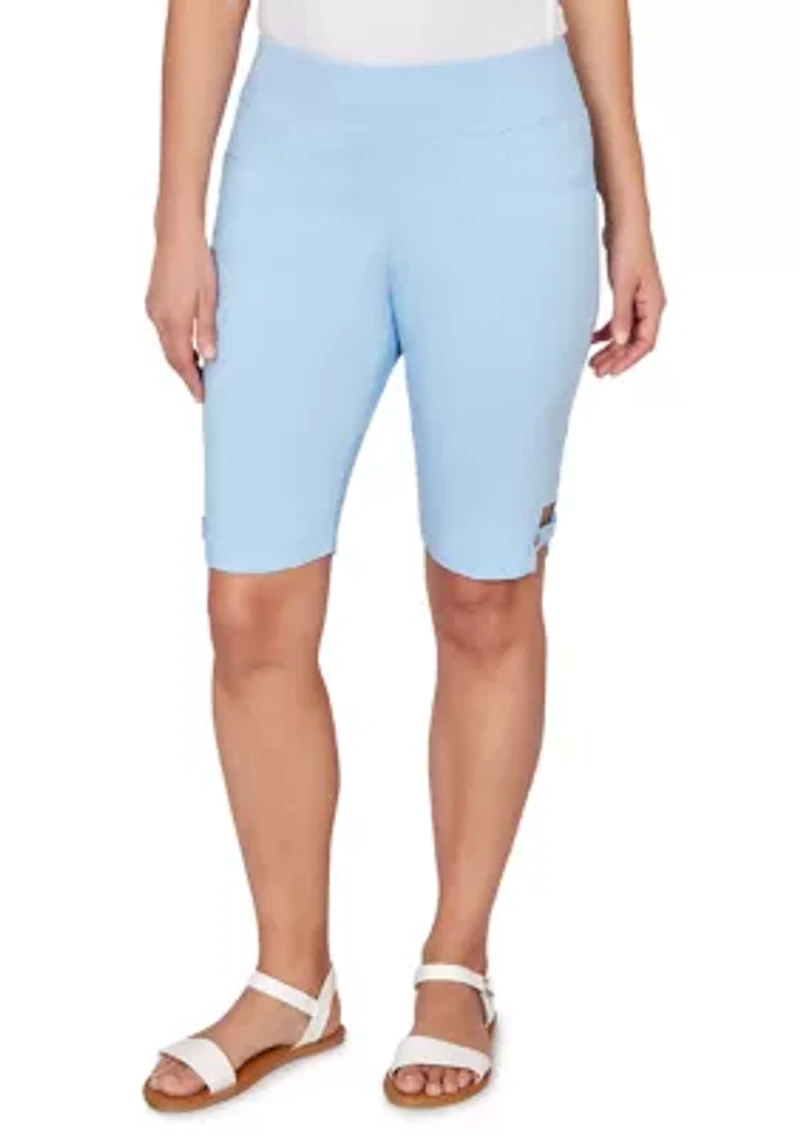 Women's Solid Tech Stretch Bermuda Shorts