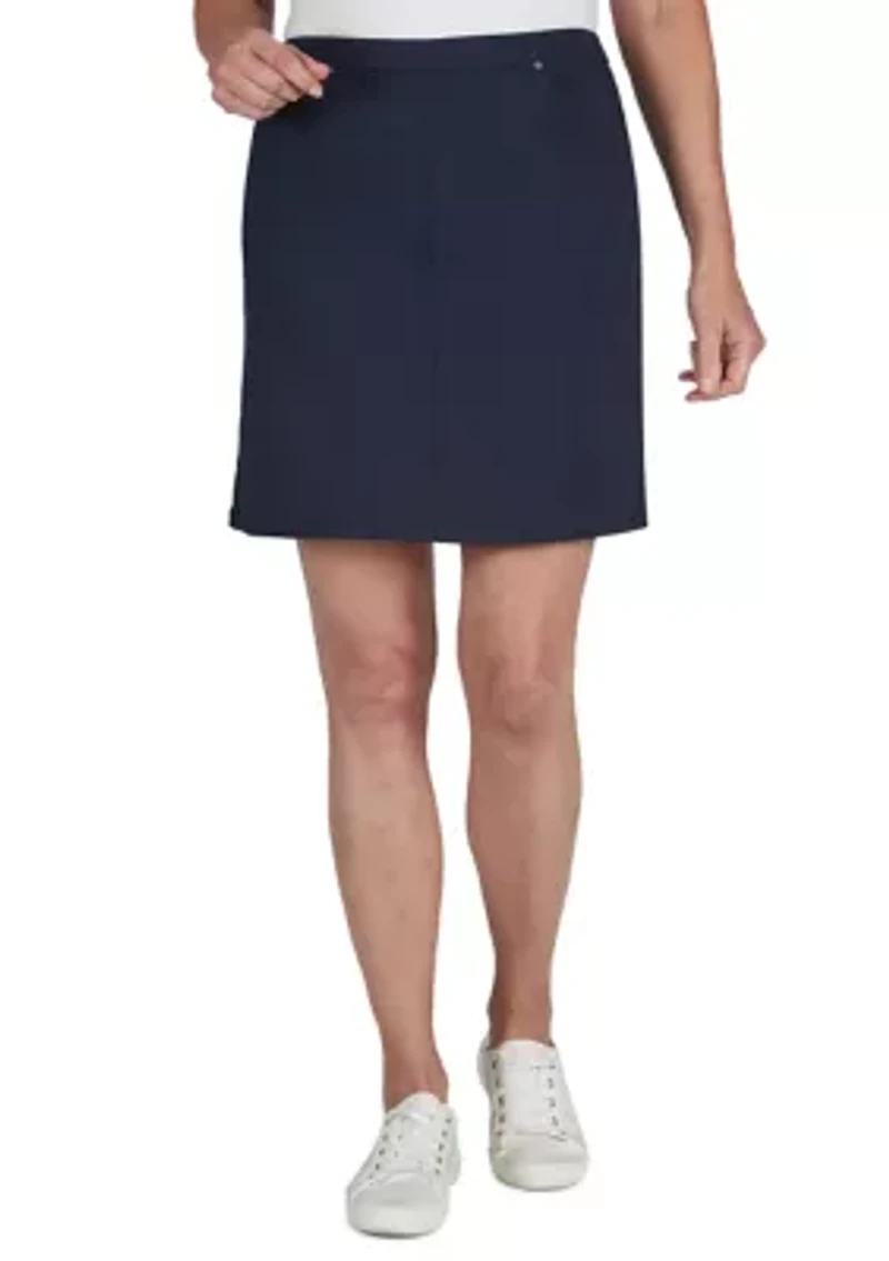 Tech Stretch Pull On Skort with Elastic Waistband