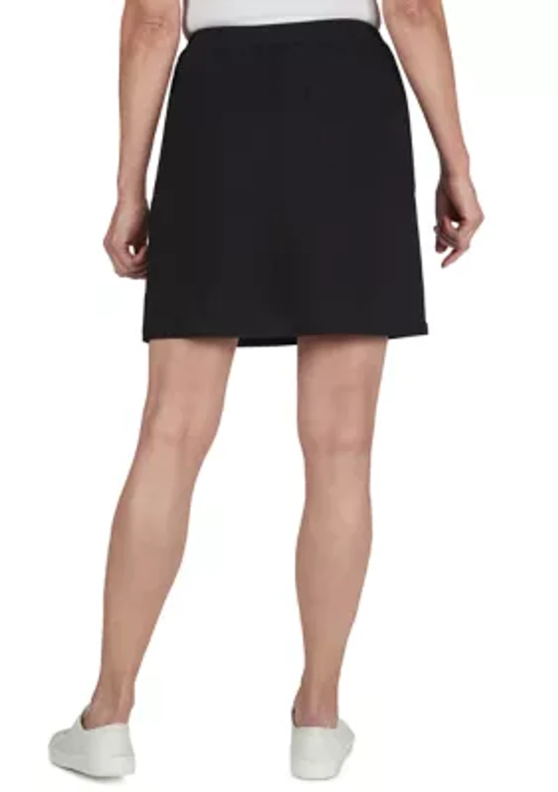 Tech Stretch Pull On Skort with Elastic Waistband