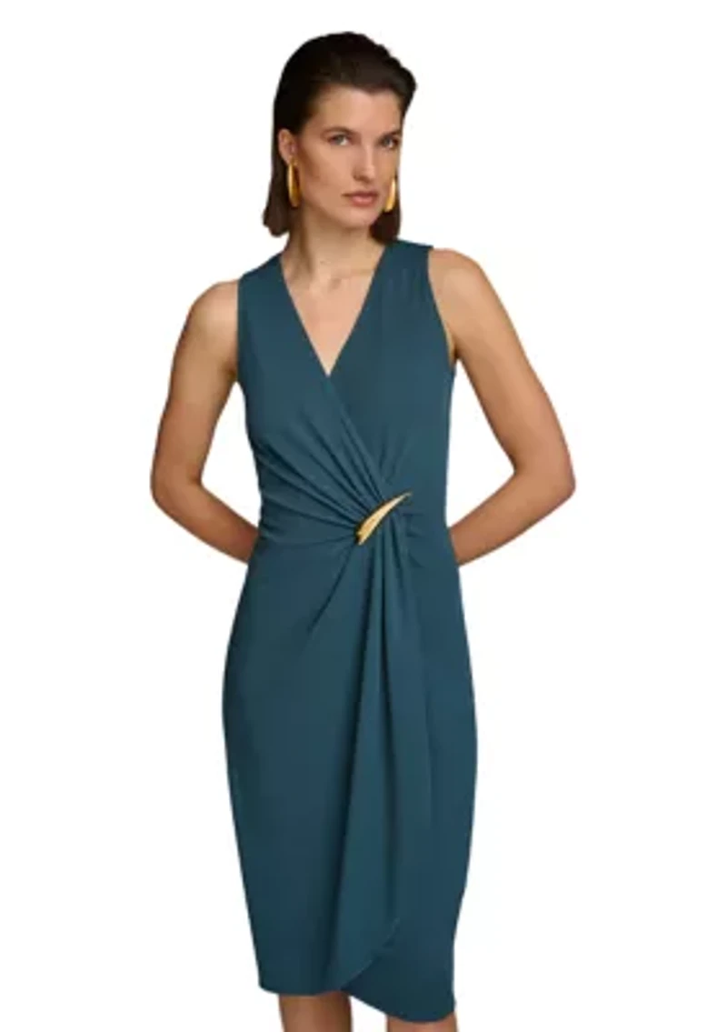 Women's Sleeveless Solid Knit Dress