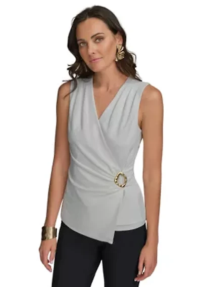 Women's Sleeveless Hardware Top