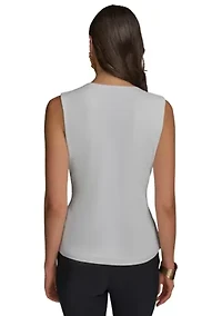 Women's Sleeveless Hardware Top