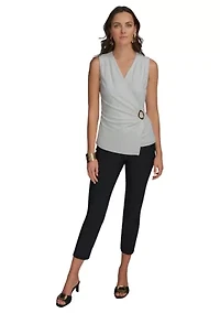 Women's Sleeveless Hardware Top