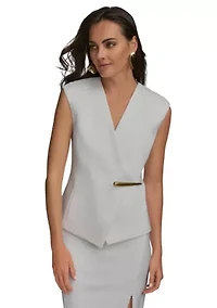 Women's Sleeveless Hardware Jacket