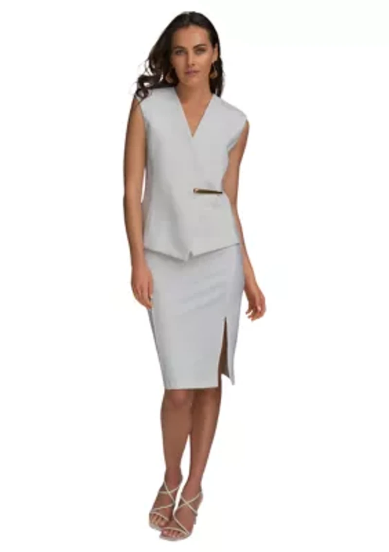 Women's Sleeveless Hardware Jacket