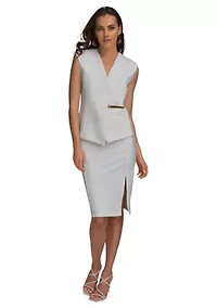 Women's Sleeveless Hardware Jacket