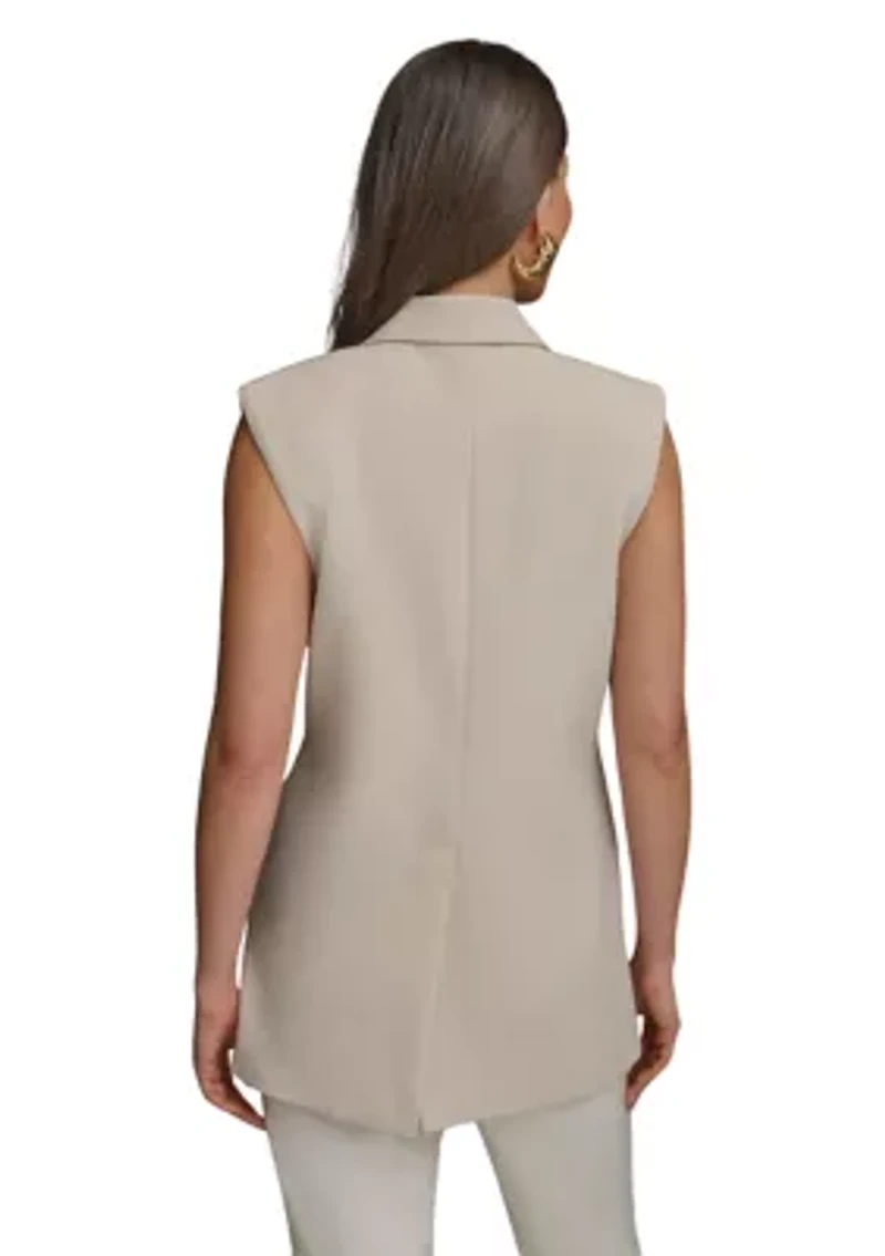 Women's Cap Sleeve Notch Collar Jacket