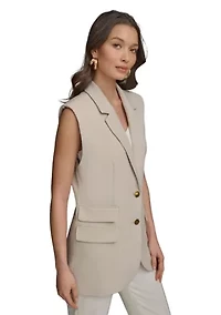 Women's Cap Sleeve Notch Collar Jacket