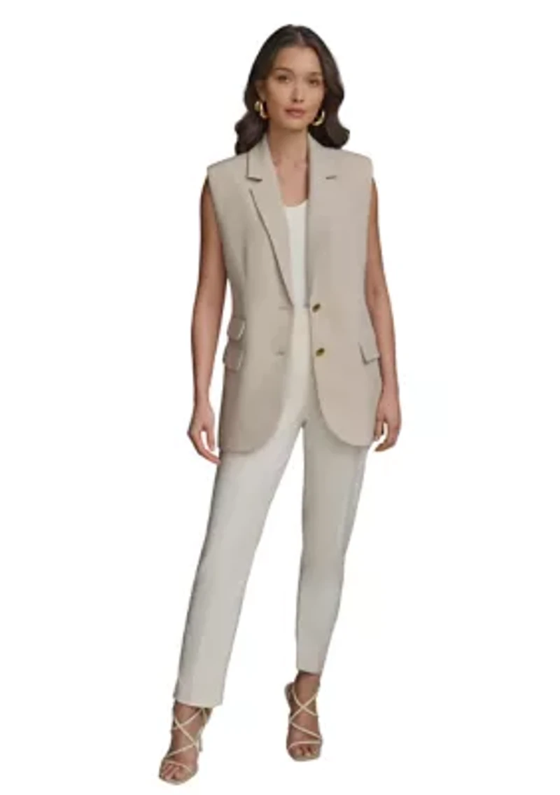 Women's Cap Sleeve Notch Collar Jacket