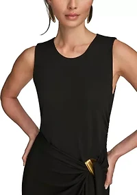 Women's Sleeveless Hardware Dress