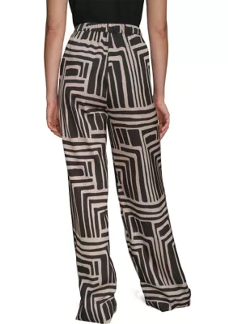 Women's Wide Leg Printed Pants