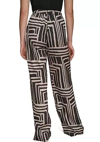 Women's Wide Leg Printed Pants