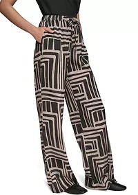 Women's Wide Leg Printed Pants
