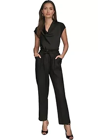 Women's Belted Slim Pants