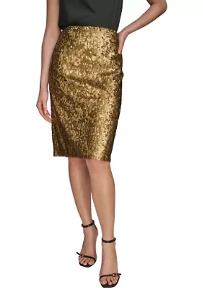 Women's Sequin Pencil Skirt