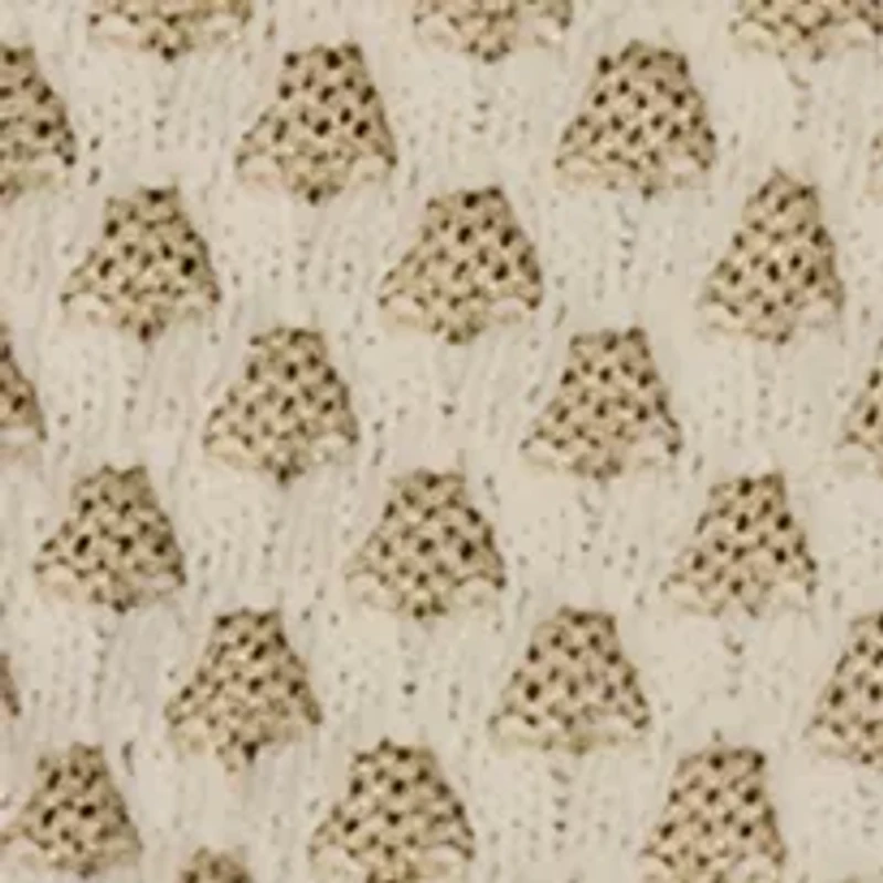 Women's Short Sleeve 2 Tone Honeycomb Sweater