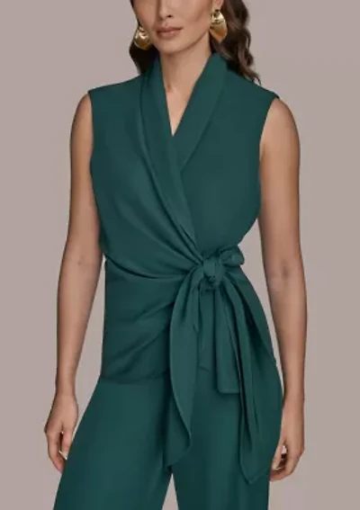 Women's Sleeveless Tie Waist Vest