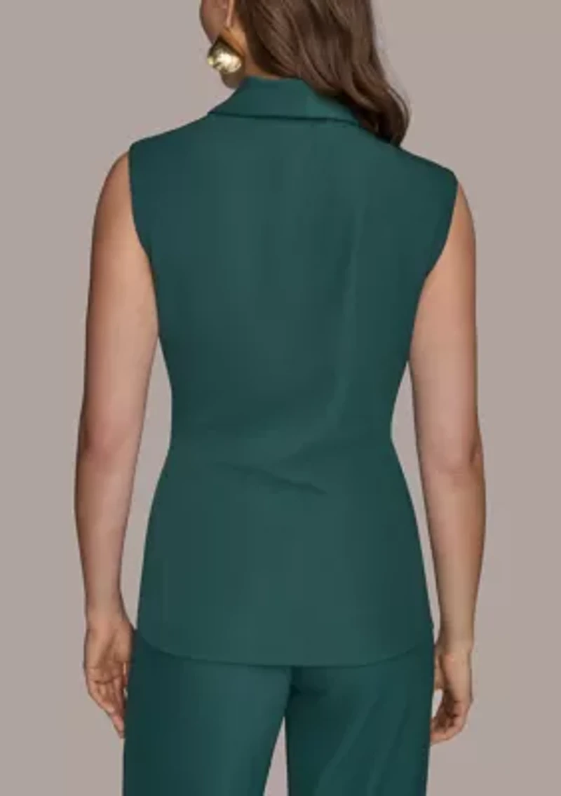 Women's Sleeveless Tie Waist Vest