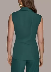 Women's Sleeveless Tie Waist Vest
