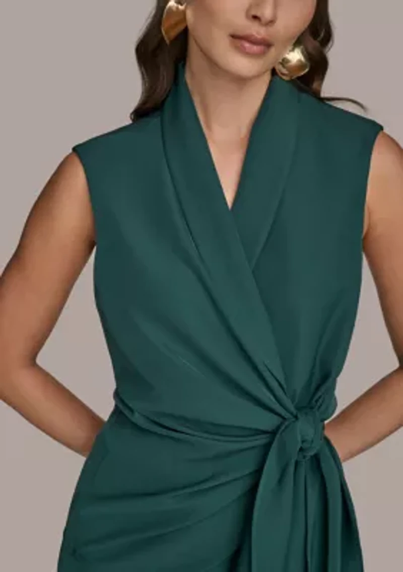 Women's Sleeveless Tie Waist Vest