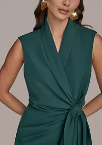 Women's Sleeveless Tie Waist Vest