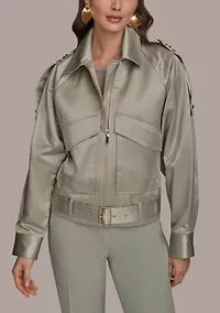 Women's Metallic Utility Jacket