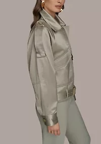 Women's Metallic Utility Jacket