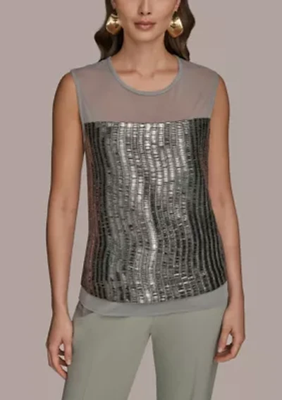 Women's Sheer Beaded Top