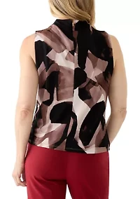 Women's Sleeveless Printed Crepe Top