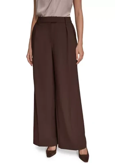 Women's Wide Leg with Tab Waist Pants