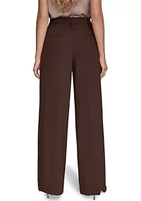 Women's Wide Leg with Tab Waist Pants